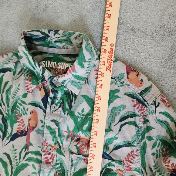 Mossimo Supply Co Shirt Men's Button Up Size Medium Floral Macaw Toucan Hawaiian - Picture 7 of 8